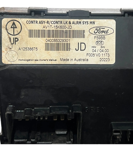 Módulo Controle Trava E Alarme Ford Av1t-15k600-jd Original - Imagem 1