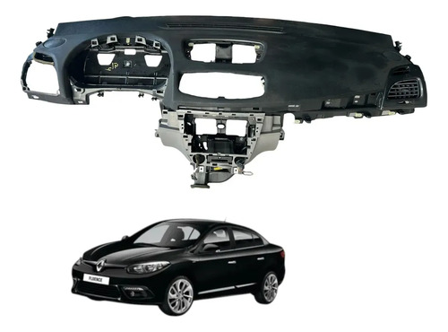 Painel Tabelier Completo Renault Fluence 2011 2014 2016  Preto - Imagem 1