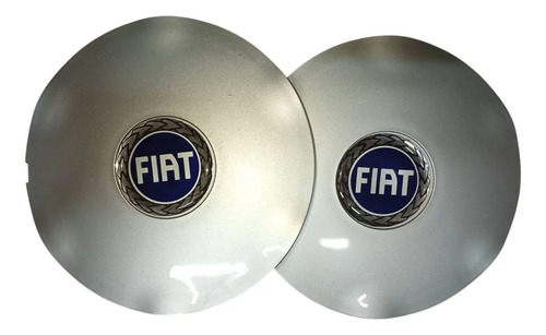 Par Calota Roda Fiat Marea Aro 15 1998 1999 2000 2001 Usado Cinza - Imagem 2