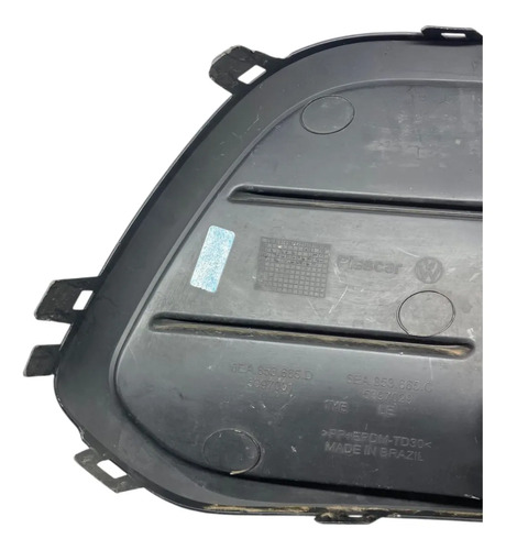 Moldura Farol Milha Esquerdo Vw Polo 2023 2025 Oem Pretoo Esquerdo - Imagem 5