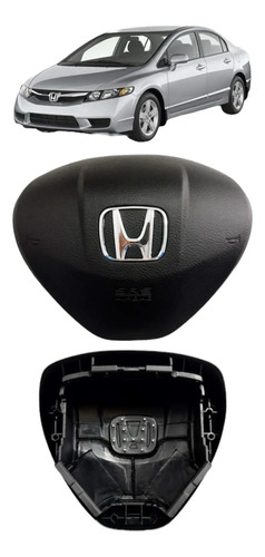 Tampa Capa Airbag Da Buzina Fit City Civic 06 07 08 09 10 - Imagem 1