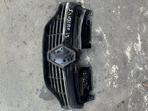 Grade Radiador Renault Sandero 2014 A 2019 Original Preto Fosco