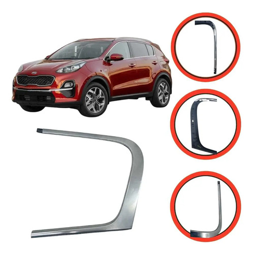 Moldura Friso Do Vidro Direita Kia Sportage 18 Cinza