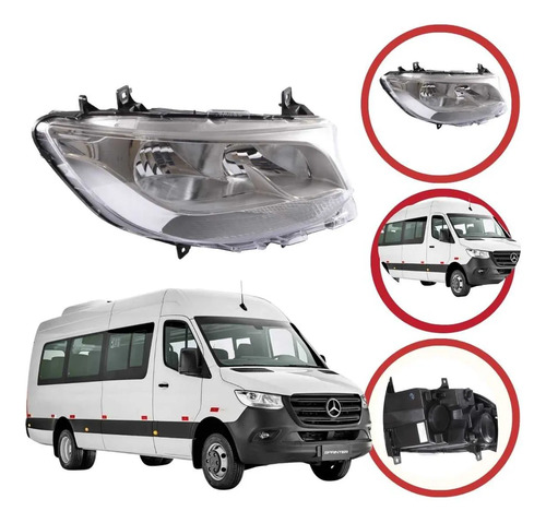 Farol Direito Mercedes-benz Sprinter Ano 2020 A 2024