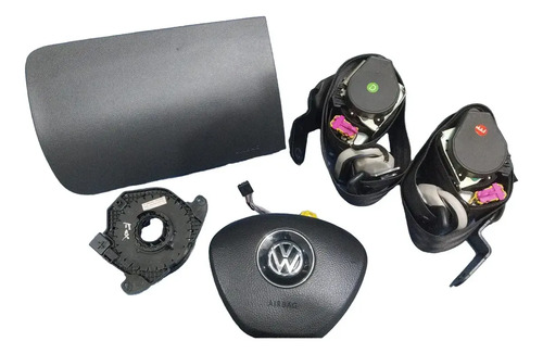 Kit Airbag Fox Crossfox Spacefox 2015/21 Volante Com Detalhe Cinza Escuro