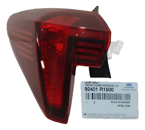 Lanterna Tras Esq Hb20 Hatch Esquerdo/motorista Vermelho - Imagem 1