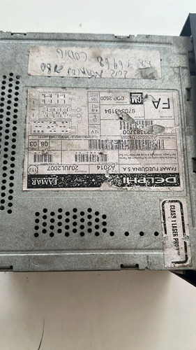 Rádio Do Painel Tabelier Vectra Gt Preto - Imagem 3