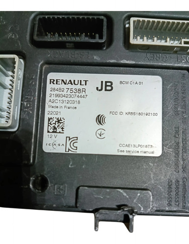Módulo Bcm Renault Zoe 2020 A 2023 284b27538r Original - Imagem 3