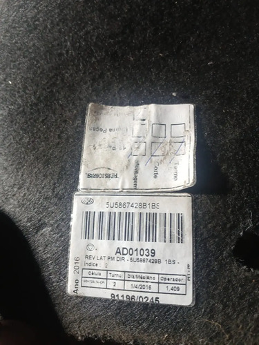 Forro Lateral Direito Porta Malas Voyage G7 G8 2017 A 2023 - Imagem 4