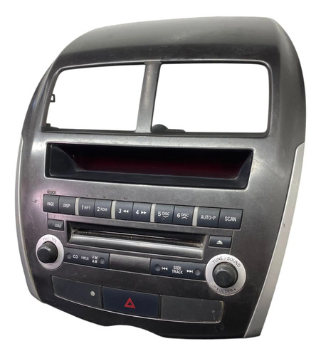 Moldura Painel Central Mitsubishi Asx 2011 2014 Original Preto