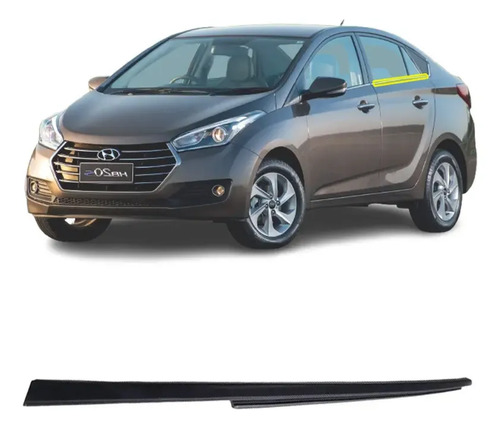 Pestana Externa Vidro Traseira Hb20s Sedan 1.6 2019 Esquerdo Preto