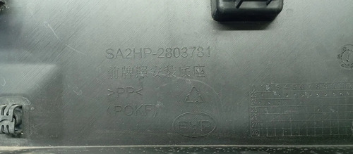 Suporte Placa Dianteira Byd Song Pro 2025 2026 Preto - Imagem 8