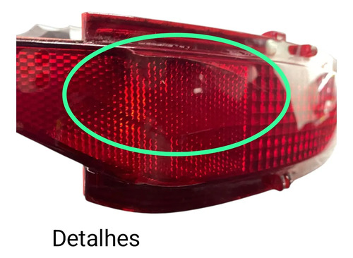 Defletor Olho De Gato Traseiro Direito New Fiesta 2013 2019 Vermelho - Imagem 2