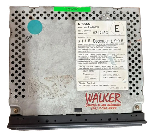 Radio Cd Tape Original Bose Nissan Maxima 1997 - Imagem 4