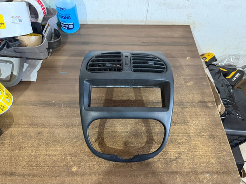 Moldura Central Painel Rádio Peugeot 206 2002 Até 2010 Preto - Imagem 2