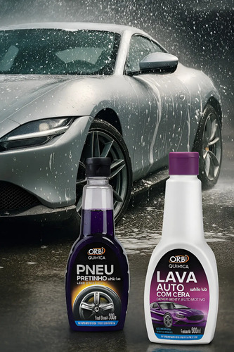 Kit Limpeza Carros/automovel Shampoo E Limpa Pneu