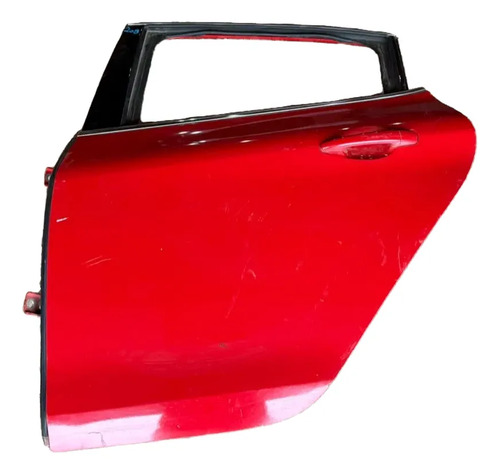 Porta Traseira Esquerda Peugeot 208 2014 Até 2018 Traseira Esquerda Vermelho
