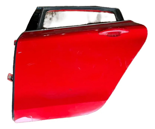 Porta Traseira Esquerda Peugeot 208 2014 Até 2018 Traseira Esquerda Vermelho - Imagem 2