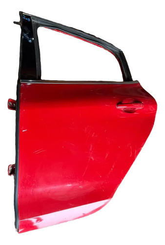 Porta Traseira Esquerda Peugeot 208 2014 Até 2018 Traseira Esquerda Vermelho - Imagem 4