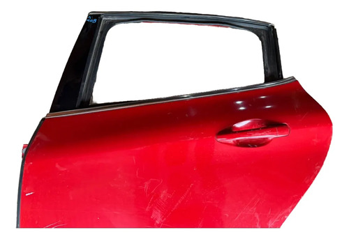 Porta Traseira Esquerda Peugeot 208 2014 Até 2018 Traseira Esquerda Vermelho - Imagem 6