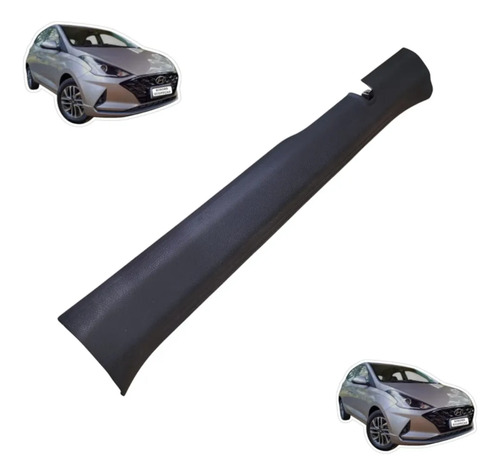 Soleira Porta Dianteira Esquerda Hyundai Hb20 2020 A 2023 Preto