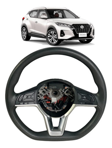 Volante Direção Com Comando Nissan Kicks 2022 Usado Original