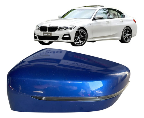 Capa Retrovisor Esq Bmw 320 2022 Usado Original C Detalhes Azul