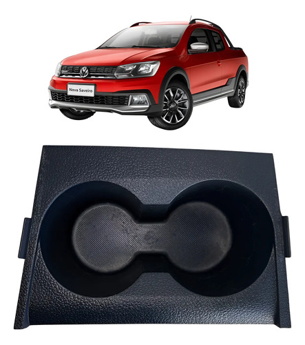 Porta Copos Do Console Central Vw Saveiro Cross 2020 Usado Preto - Imagem 1