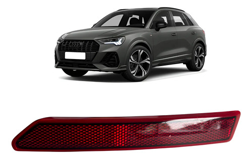 Refletor Olho Gato Traseiro Esq Audi Q3 2024 Usado Original Vermelho
