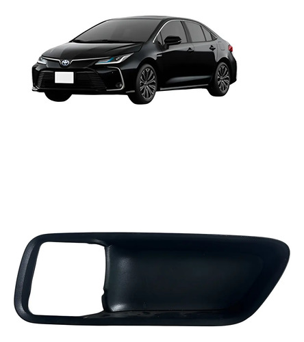 Moldura Maçaneta Interna Diant Esq Toyota Corolla 2023 Usado Preto Dianteira