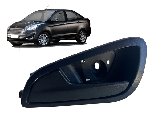 Maçaneta Interna Esquerdo Ford Ka 2020 Original Usado Preto Dianteira