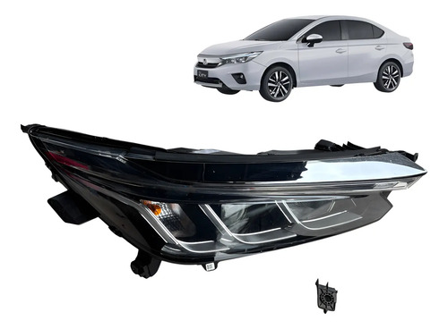 Farol Esquerdo Honda City 2023 Detalhe Usado Direito/passageiro