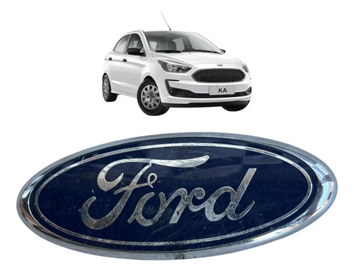 Emblema Dianteiro Capô Ford Ka 2019 Detalhe Usado Azul
