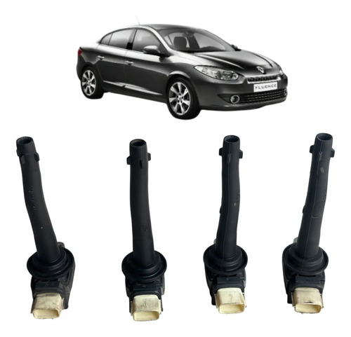 Kit 4 Bobina Ignicao Renault Fluence 2.0 2013 Usado