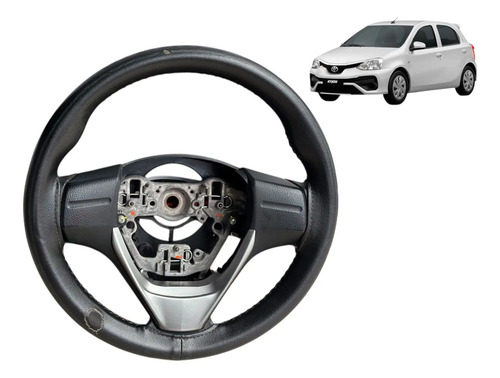 Volante Direção Toyota Etios 2018 Com Detalhe Usado Preto