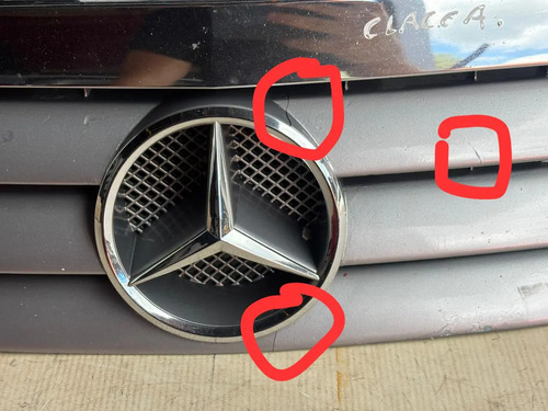 Grade Diante Parachoque Mercedes Classe A 2002 Detalhe Usado Cinza Brilhante - Imagem 8
