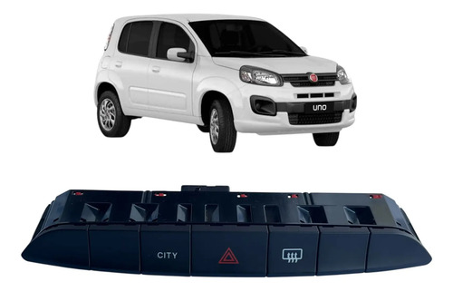 Comando Botão Pisca City Desembaçador Fiat Uno 2020