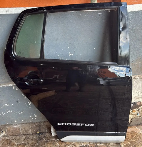 Porta Traseira Direita Crossfox 2010 A 2015 Original Traseira Direita Preta