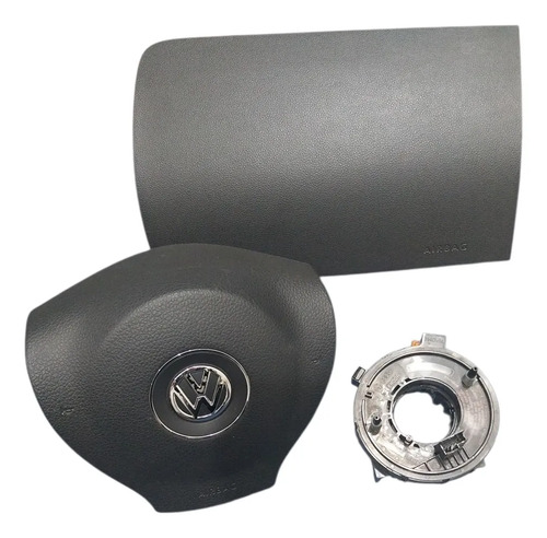 Kit Airbag Volkswagen Spacecross 2010/14 Cintos Sem Airbag Bolsa Volante Preto/ Bolsa Airbag Cinza Escuro - Imagem 4
