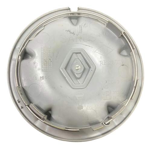 Calota Central Saros Renault Megane 1996 2003 Original Prateado - Imagem 6
