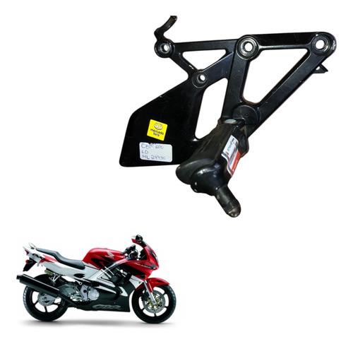Suporte + Pedaleira Ld Diant Cbr 600f 94/97 Original Preto