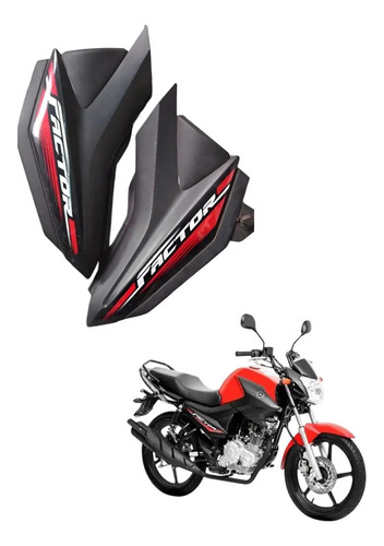 Carenagem Lateral Preta Factor 150 2017 Preto