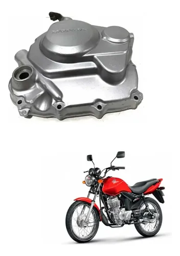 Tampa Da Embreagem Honda Cg 125 Titan Es/ks 00/08 Original Prateado
