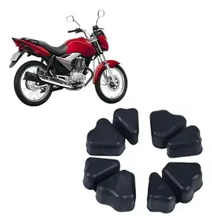 Coxim Coroa + Esticador Corrente Honda Cg Fan Titan 150 160 Preto - Imagem 1