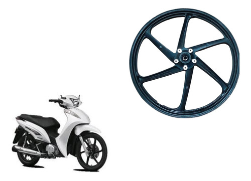 Roda Dianteira Liga Leve Biz 125 Original Usado Preto - Imagem 1