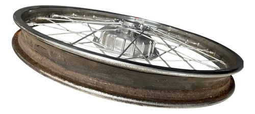 Roda Dianteira Bros 125 Original Usado Avaria Prateado Prateado - Imagem 2