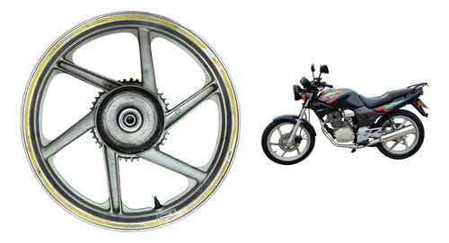 Roda Traseira Strada Cbx 200 Original Usado Prateado