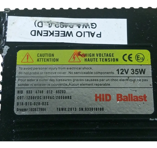 Reator Xenon Automotivo Universal 933474801265203 Fiat Palio 12v 20 K - Imagem 5