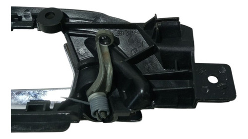 Maçaneta Interna Traseira Esquerda Vw Polo 2007 600839173 Preto Dianteira - Imagem 5