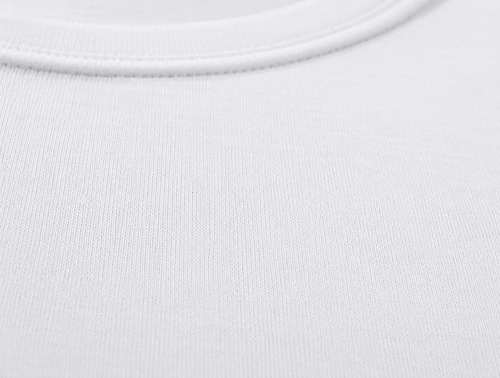 Camiseta Branca Lisa Básica Manga Curta Gola Redonda Branco G - Imagem 4